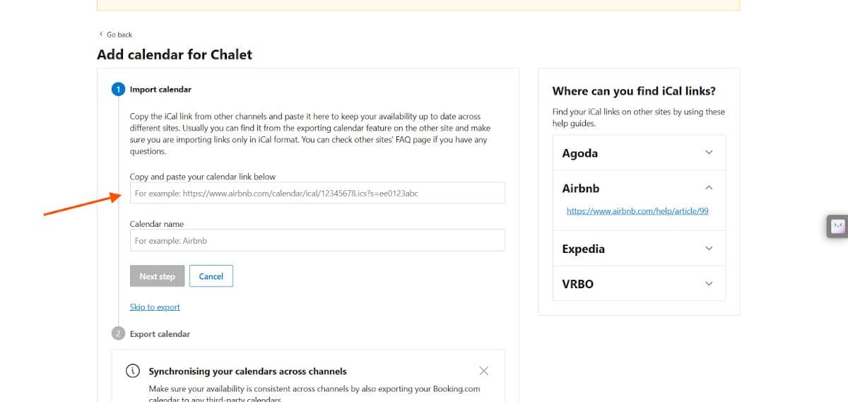 Export link