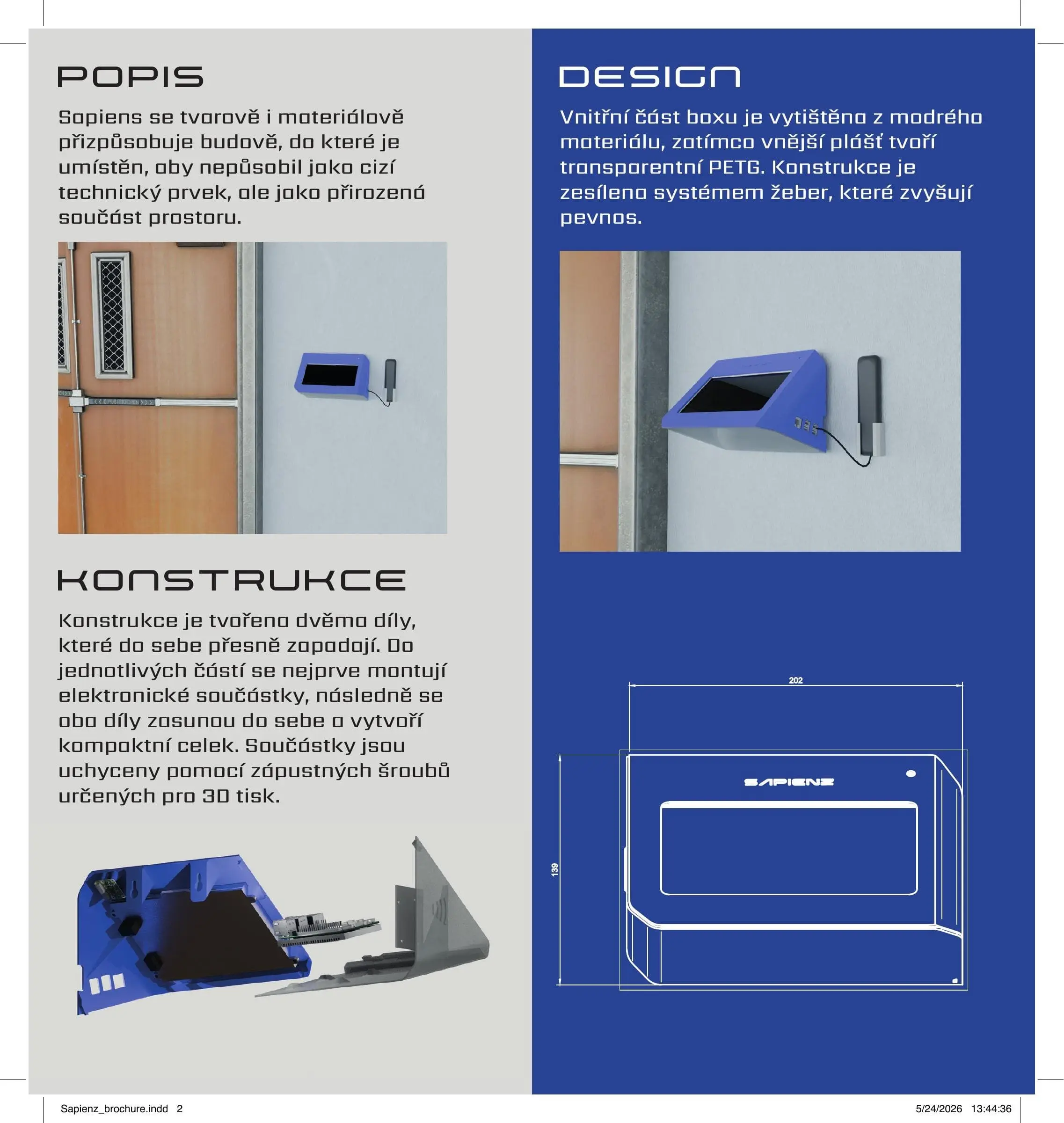 SAPIENZ brochure, inside spread