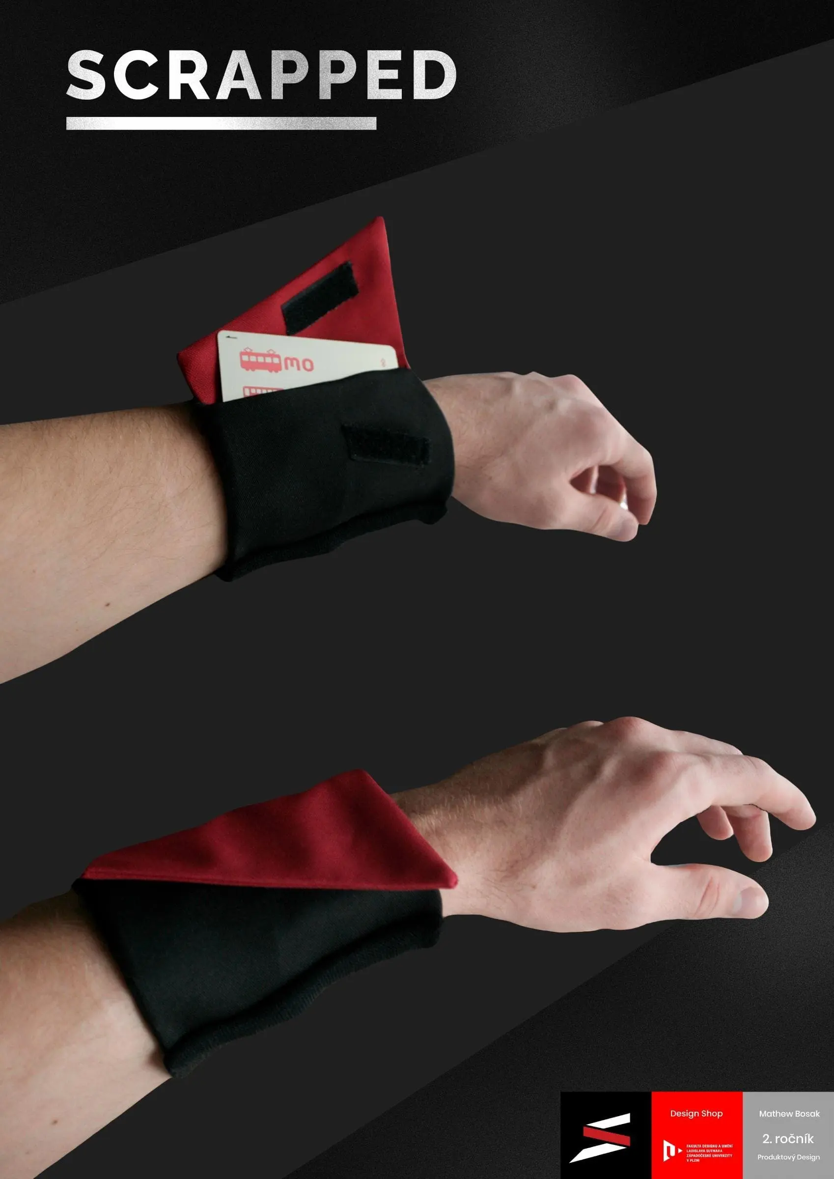 SCRAPPED wearable wallet poster